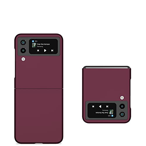 Coque Samsung Z Flip 4 vin rouge élégante et antidérapante