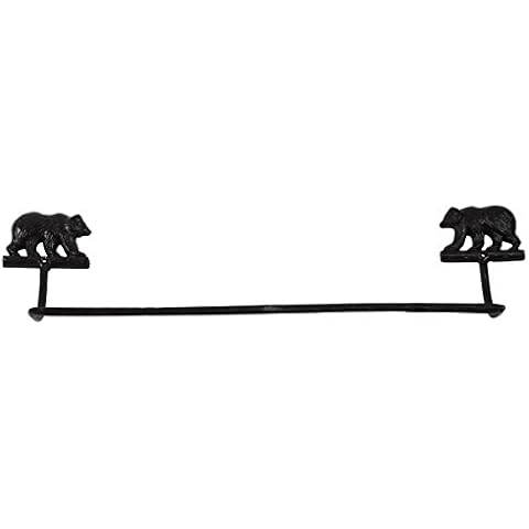 TG, LLC Black Cast Iron Grizzly Bear Towel Holder thumbnail