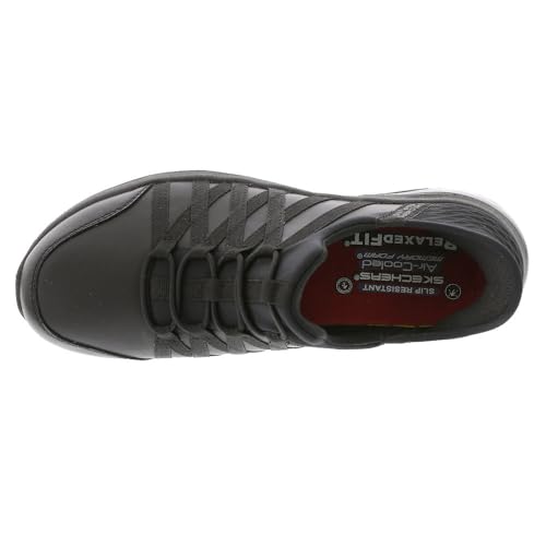 Skechers Women's Hands Free Slip-Ins for Work Dantey Parral Bungee SR Health Care Professional Shoe, Black, 8