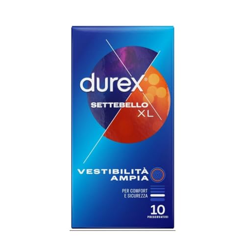 Durex Settebello XL Preservativos extra grandes, 10 preservativos