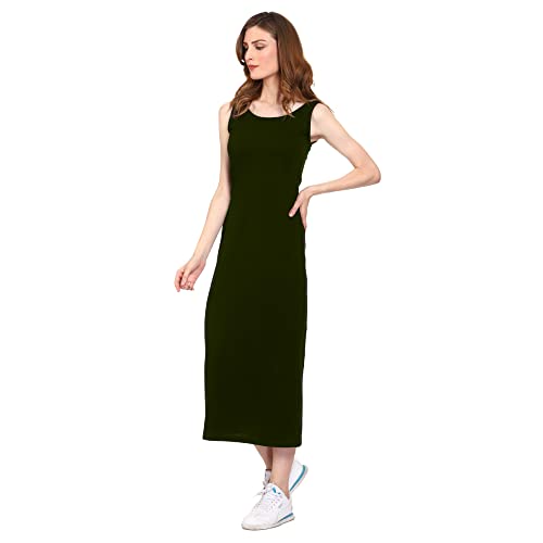Image of ROARERS Women Maxi Length Sleeveless Cotton Black Dress