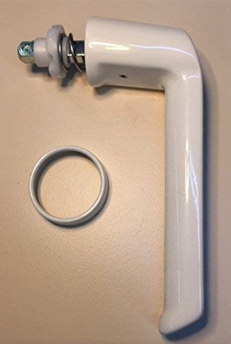 Schüco RAL9010 - Maniglia per finestra, in alluminio, colore: Bianco