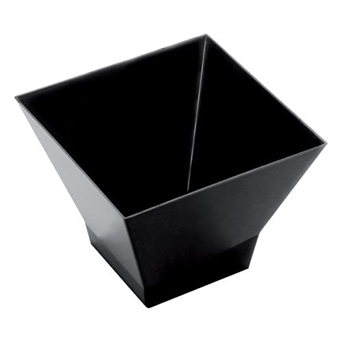 Goldplast Bowl-Medium Lot de 12 bols Finger Food en plastique Noir 200 ml Cover