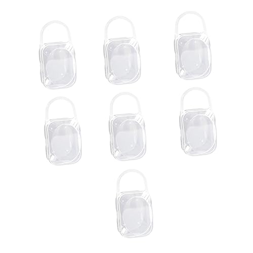 SUPVOX Pacifier Holder Storage Box 7 Pacifiers Pp Material Baby's Essential Prevents Loss Portable