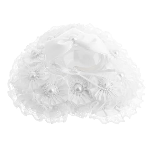 FOMIYES Romantic Heart-shaped Wedding Pillow Elegant Flowers for Engagement Ceremony and Wedding Decor Holder for Special Moments