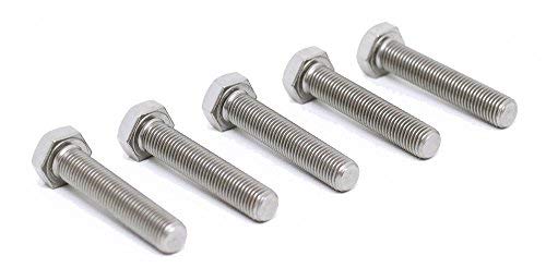 Image of (5pcs) BelMetric M8X1.0X40 A2-70 Stainlesss Steel Metric Fine Threaded Hex Tap Bolts DIN 961 for Automobiles, Motorcycles and Watercraft BR8X1.0X40SS