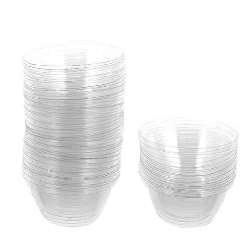 GETAJGHSD 50個入り透明製育苗カバー 耐久性強化 保温機能付き 水耕栽培用植物育成カバー 室内園芸対応