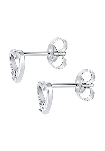 Diamore Orecchini a Perno da Donna in Argento 925