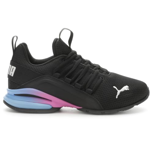 PUMA Kids Girls Axelion Sleek Fade Running Sneakers Shoes - Black