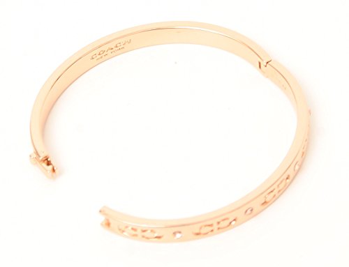 Coach Kissing Bracelet C Hinged Bangle Rose Gold Pink #TOP1