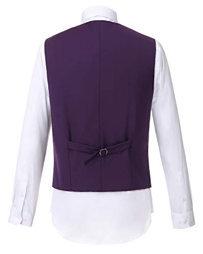 Wemaliyzd Men's Peak Lapel 3 Piece Business Suit Single Breasted Vest Pants4