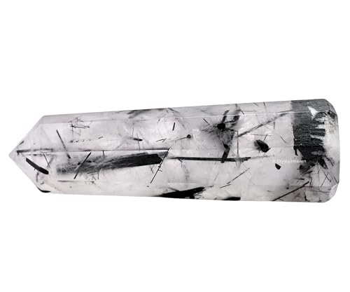 Image of Crystal Heaven Certified Black Rutilated Quartz Tower Obelisk Point For Chakra, Healing And Balancing - Aaa Grade Original Certified Gemstone Agate For Reiki Meditation Yoga Spiritual (2-3 Inches)