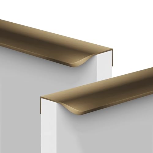 Genérico Concealed Cabinet Handles, Invisible Drawer Handles, Rounded Corner Kitchen and Bedroom Bar Handle, Copper, 1000 mm Length, 2 Pieces