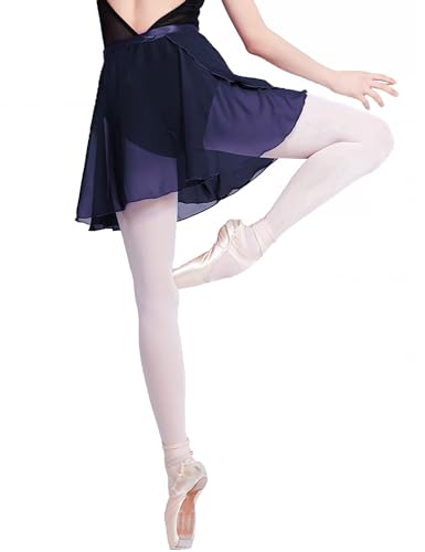 Image of Daydance Girls Women Sheer Ballet Skirts Wrap Chiffon Over Scarf for Dancing