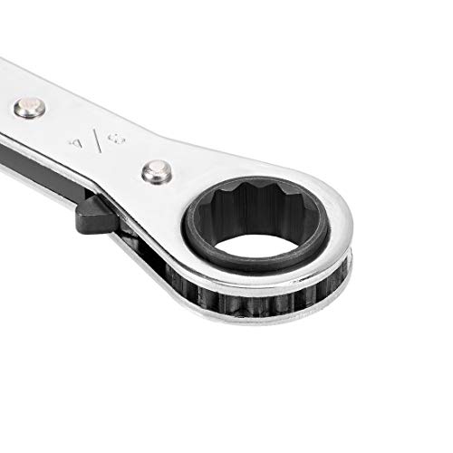 uxcell Reversible Double Box End Ratcheting Wrench #TOP29