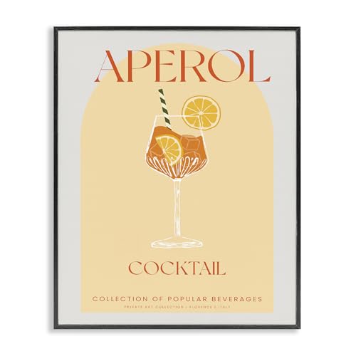 Aperol Cocktail cadre pour mur vide : la solution déco rétro Stupell Industries