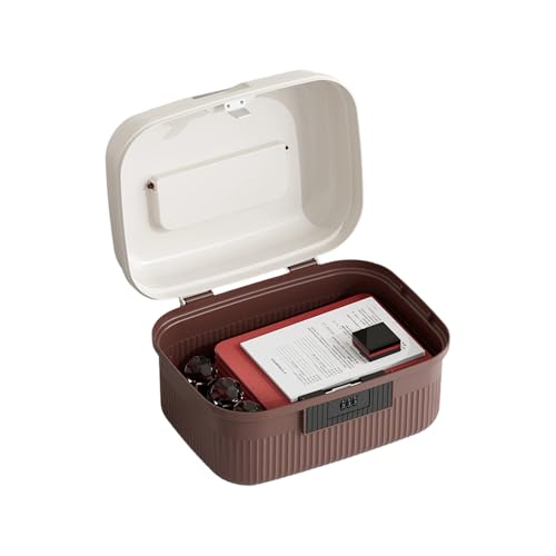 Small Lock Box - Safe Container with Carry Handle, Combination Lock Box | for Jewelry Documents Electronics Office Supplies Confidential Files