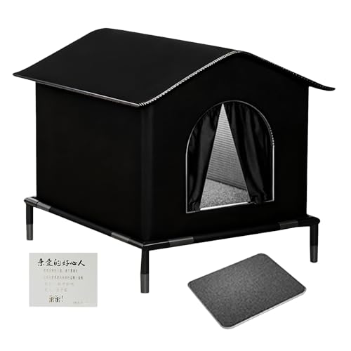Casa para Gatos Exterior Resistente A La Intemperie - Aislante E Impermeable | Refugio para Gatos con Base Elevada para Exterior - para Gatitos, Pollos, Conejos, Animales, Invierno
