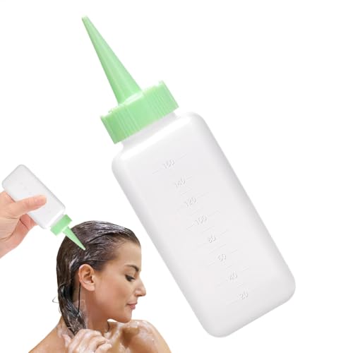 Bottles exprimidos para salsas, botellas de chorro de crema - 160 ml de aplicador de color de cabello translúcido botella para botella de botella de de cabello con escala de medición para cabello