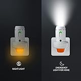 Power Failure 2 Pack Multi-Function Emergency Light for Home Power Outages, Plug in Night Light, Rechargeable Emergency Flashlight, Perfect for Hurricanes and Blackouts - Image 5