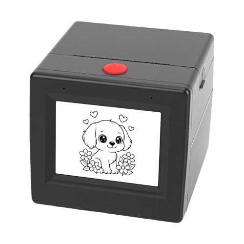 Image of Vikye AI Voice Sticker Printer, Inkless Thermal Mini Pocket Maker 1200mAh Battery HD Display with 2.4G WiFi Connection, for Study Notes DIY Crafts