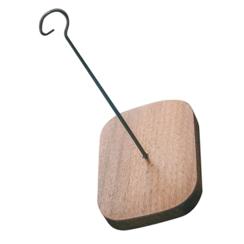 LALAFINA 風鈴掛けラック 属と木製素材 強力接着でガラス扉対応 ドリル不要の自己粘着式 室内外壁面用スリッシュハンガー