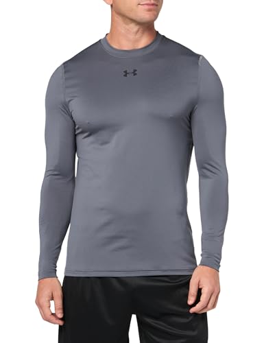 Under Armour Men's Hockey Fitted Grippy Long Sleeve, (025) Castlerock / / Black, Small