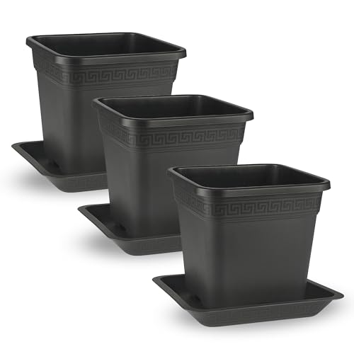 Easy Act 3er Set Pflanzkübel außen 14L, 28x28x28,5 cm, Blumentopf...