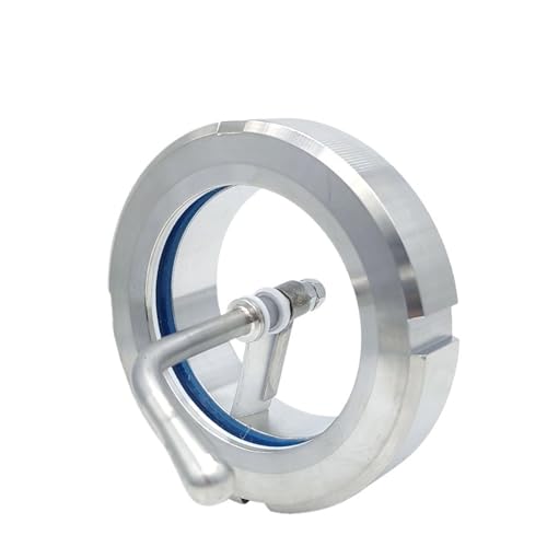 KACOME 304 Stainless Steel Welded Live Sight Glass SMS Round Thread Sanitary Glass Sight Glass with Light Peephole DN100((304SMS) Outside Diameter 38 * 1.5)