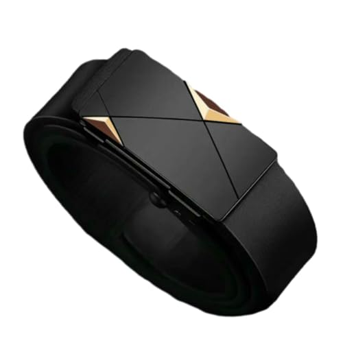 Fashion Men'S Belt Casual Simple Automatic Buckle Ratchet Belt Personality Belt Random Adjustment2