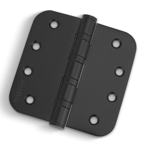 Haidms 304 Stainless Steel Black Ball Bearing Door Hinges for Exterior & Interior Doors 4in...