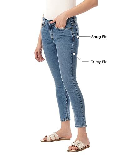 Image of INKD Women's Zero-Gape Super Skinny Jeans - Mid-Rise | Cotton Blend | Stretchable Fabric | Classic 5 Pocket Styling | Jeans for Women