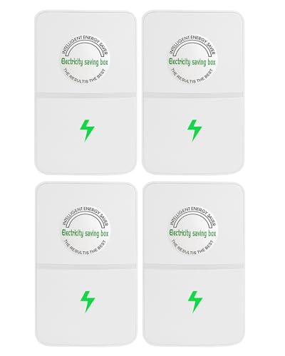Power Saver Pro, Electricity Saving Box, Stop Watt Energy Saving Device, Power Saving Device, Save Electricity, Power Saver Pro X, US Plug in 90V-250V 30KW (4, Packs)
