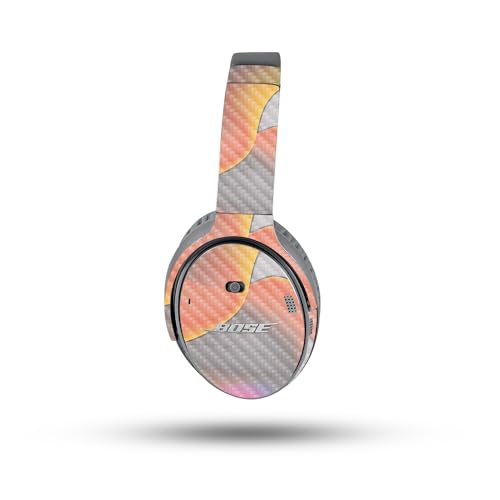 Image of MightySkins Carbon Fiber Skin Compatible with Bose QuietComfort 35 II Headphones - Marble Magma | Protective, Durable Textured Carbon Fiber Finish | Easy to Apply