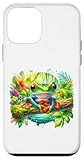 Installation facile Grenouille aux yeux rouges dans un cadre de jungle tropicale vibrant Coque pour iPhone 12 mini