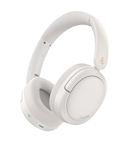 Edifier W800BT Pro Auriculares con Cancelación Activa del Ruido Híbridos, Bluetooth 5.4, Audio Hi-Res, Reducción del Ruido de Las Llamadas AI, 45 Horas de Autonomía, Carga Rápida, Plegable - Marfil