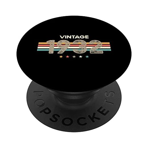Vintage 1932 camisetas retro estilo casual 90 cumpleaños PopSockets PopGrip Intercambiable