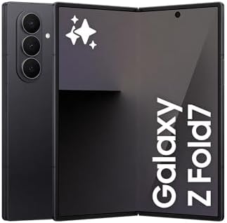 Samsung Galaxy Z Fold7 AI Phone, Thin and Light Foldable Design, Large Screen, 200MP Camera, 512GB Storage, 12GB Memory, 4400 mAh Battery, Jetblack, 3 Year Extended Warranty (UK Version)