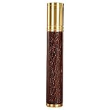 ▲ Taille: 18.33cm NHLBD XIAOQIANG Cuivre et wengé Bois Luxueux Tube de Cigare Vintage Fleur de cuivre Sculpture Cigarette Tube Tube hydratant 100% étanche à air Unique (Bronze) (Color : A)
