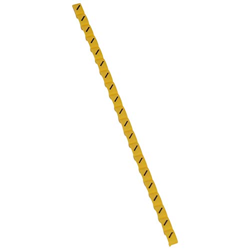 Repère Duplix Legrand 038440 barre de fraction noire sur fond jaune pour repérage de câble