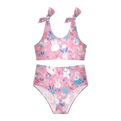 KLL Pink Glittering Girls' Two Piece Bikini Sets Quick-Dry Swimming Bathing Suit Bathing Suit3
