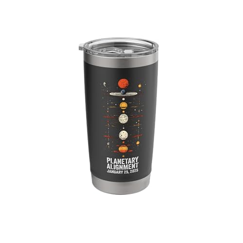 Planetary Alignment January 25th 2025 System Solar Planets Stainless Steel Insulated Tumbler