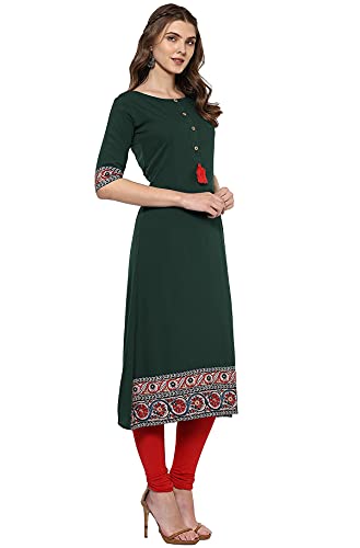 Image of ALC Creation Women's Crepe Printed A-Line Kurti