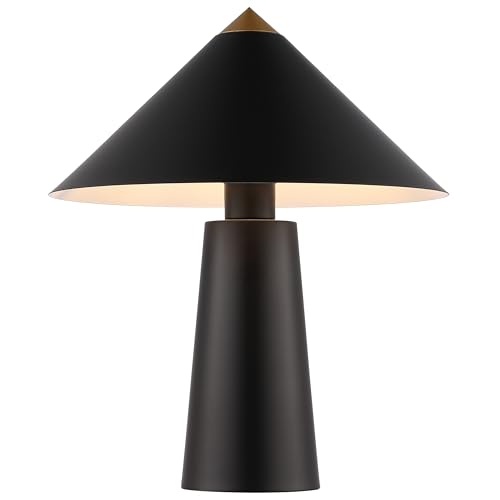 Lámpara de mesa Syuna negra/dorada 17 pulg. LED incluida