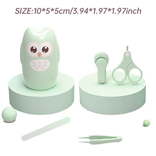 Baby Nail Kit Baby Nail Care Set Pasgeboren Nail Clipper Manicure Gereedschap met Case Groen 4 STKS, Baby Nail Clippers - Afbeelding 6