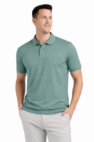 Image of Men's Plain Polo Neck T-Shirt | Comfortable | Stylish Casual & Smart Wear | Half Sleeve | Regular Fit