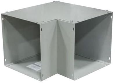 Milbank 1010L90S 90 Degree Top Access Elbow 10 Inch x 10 Inch Steel ANSI 61 Gray Polyester Powder Coated