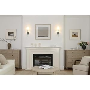 PERMO Single Classic Rustic Industrial Wall Sconce Lighting Fixture with Flared White Textile Lamp Shade and Antique Brass Tapered Column Stand,Hardwired,E26 Base PERMO Single Classic Rustic Industrial Wall Sconce Lighting Fixture with Flared White Textile Lamp Shade and Antique Brass Tapered Column StandHardwiredE26 Base