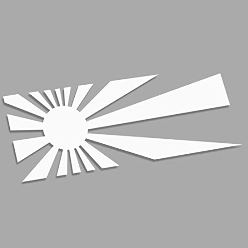 Decus Rising Sun Plate L 2357 (white) // Sticker OEM JDM Style Vinyl Transfer