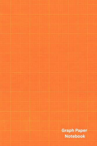 Graph Paper Notebook: 4x4 orange for students school home image 2